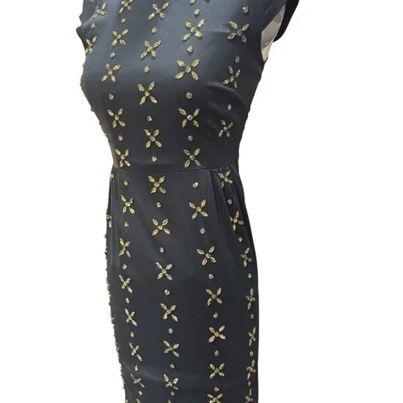 Boden Gold Star Beaded Embellished Dress – Size 2R - Picture 4 of 5